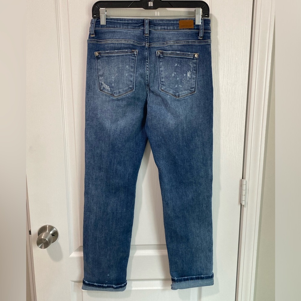 Judy Blue Beach Splash Distressed Boyfriend‎ Jeans - Picture 12 of 16